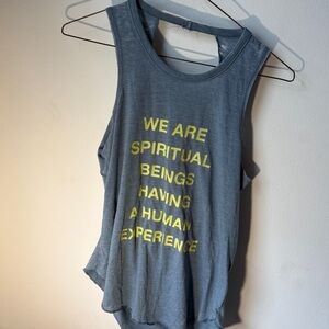 Spiritual Gangster Light Gray Racerback Tank